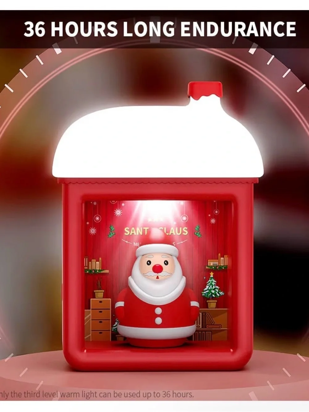 Snow House LED Lamp - 3D Santa Holiday Night Light